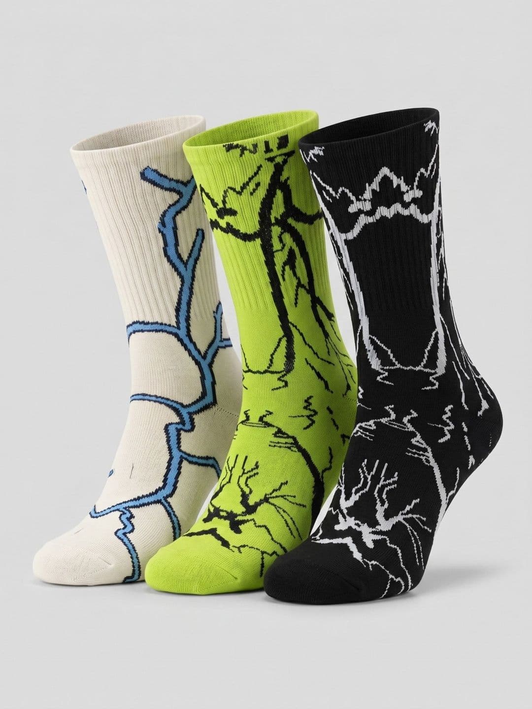 Moda Rapido Men Pack of 3 Cotton Blend Patterned Calf Length Socks - view 1