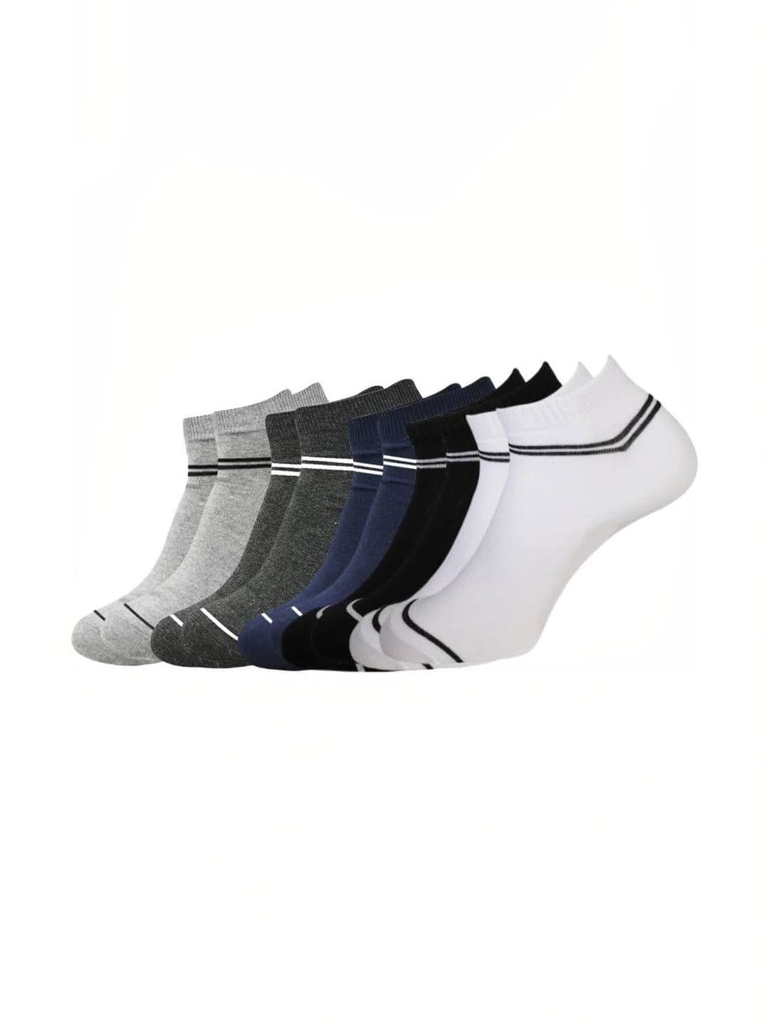 Akeeta Men Pack of 5 Cotton Assorted Striped Ankle Length Socks - view 1