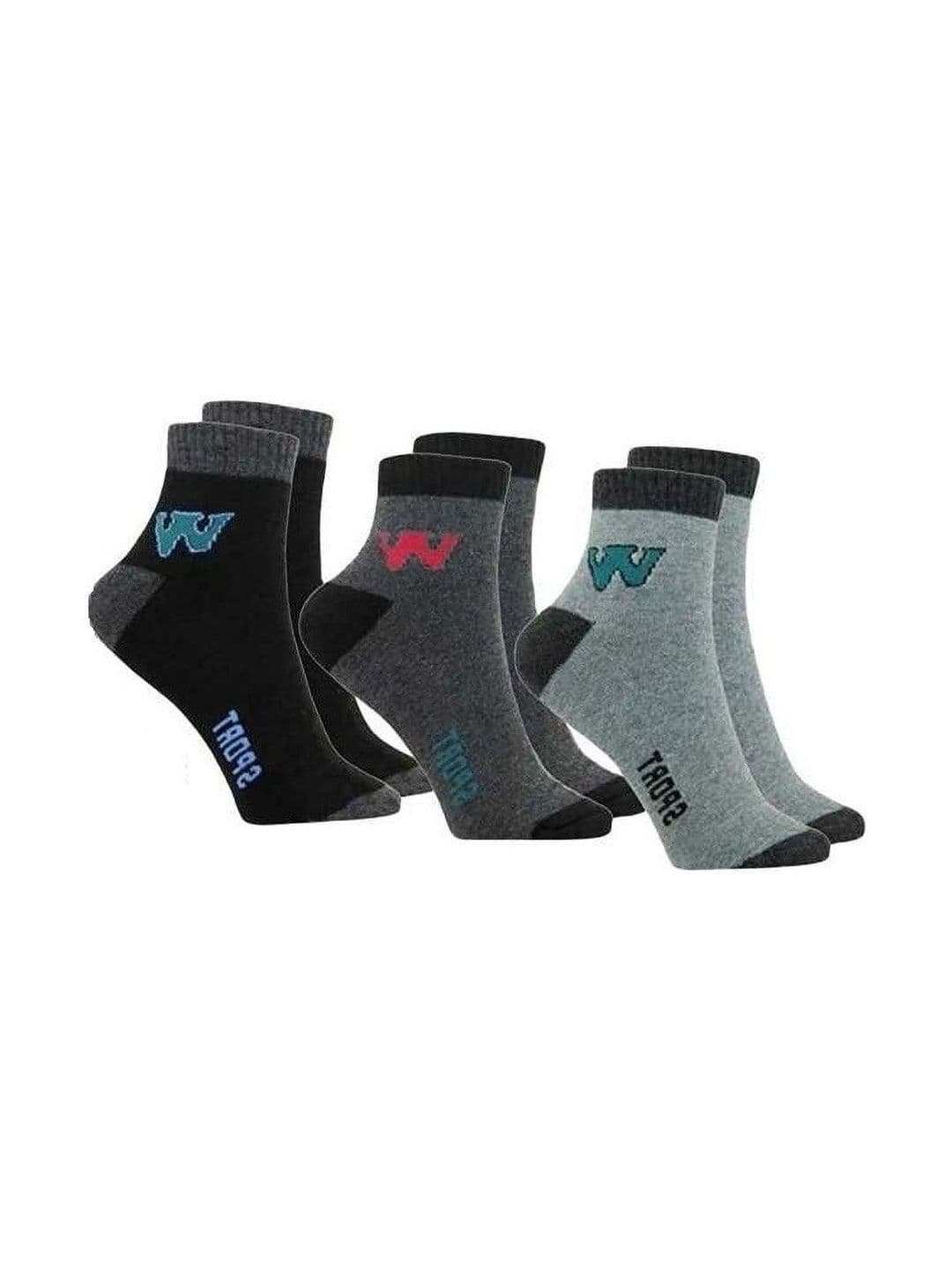 Akeeta Men Pack of 3 Cotton Assorted Colourblocked Ankle Length Socks - view 1