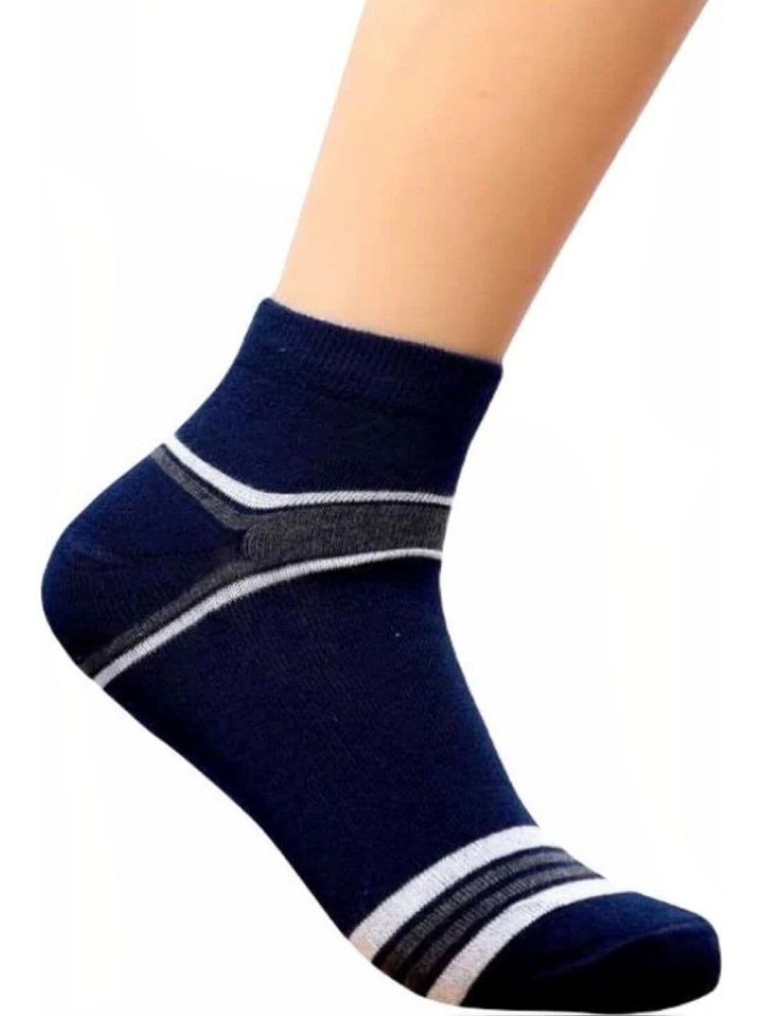 Akeeta Men Cotton Assorted Colourblocked Ankle Length Socks - view 1