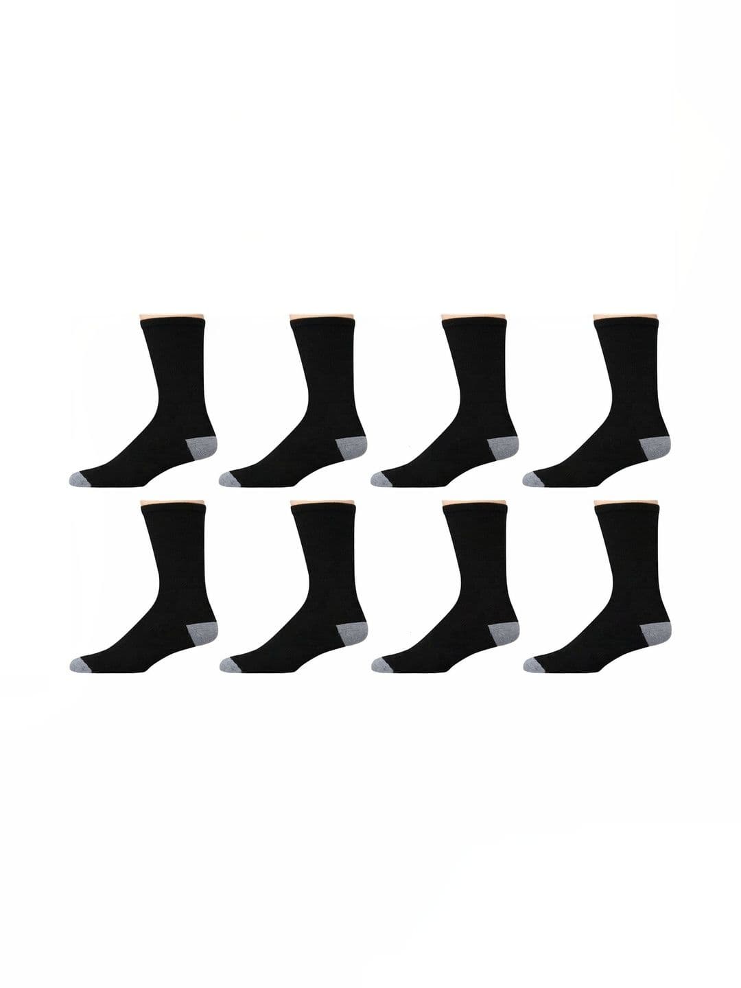 Akeeta Men Pack of 8 Cotton Assorted Colourblocked Calf Length Socks - view 1
