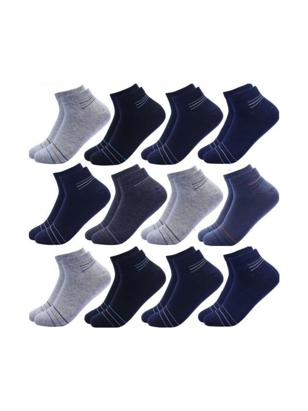Akeeta Men Cotton Assorted Striped Ankle Length Socks - view 1