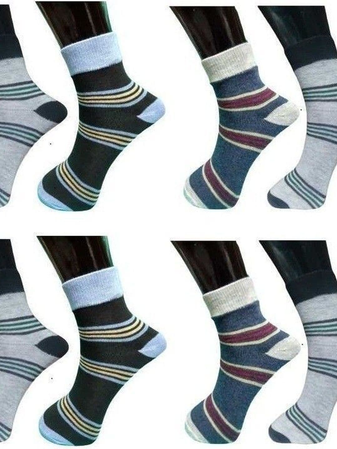 akeet trend Men Cotton Assorted Striped Ankle Length Socks - view 1