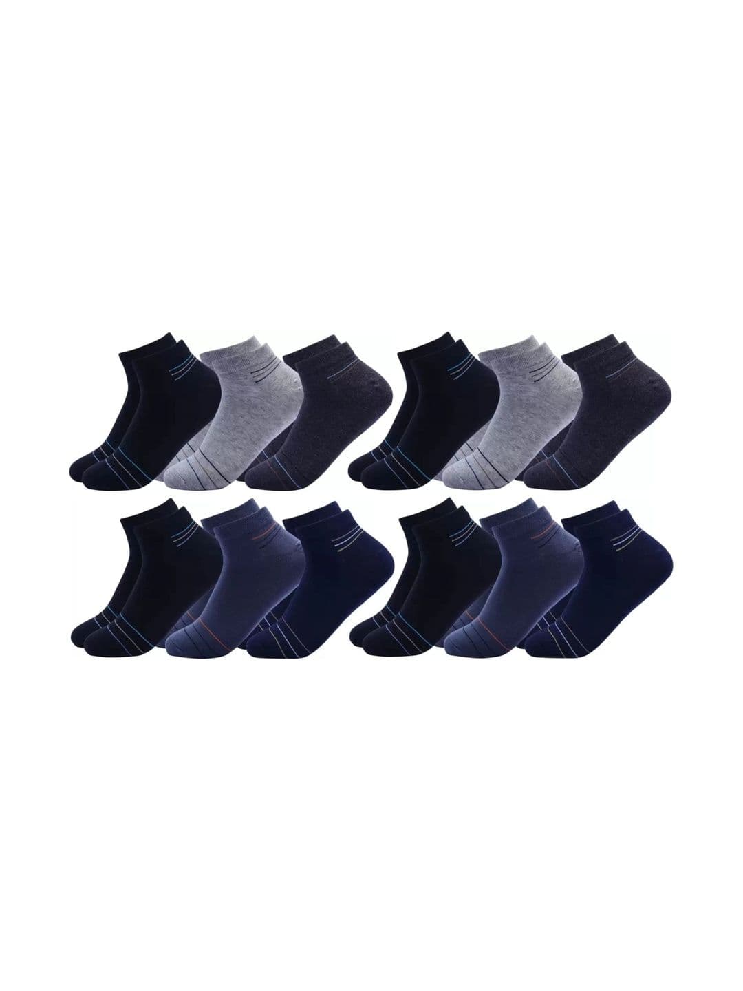 Akeeta Men Cotton Assorted Colourblocked Ankle Length Socks - view 1
