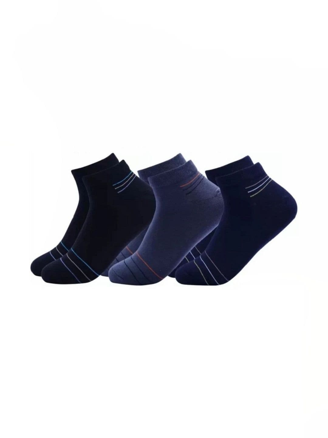 Akeeta Men Pack of 3 Cotton Assorted Striped Above Ankle Socks - view 1