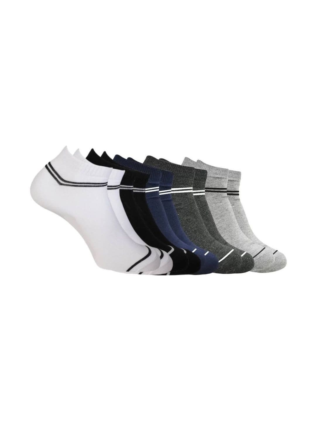 Akeeta Men Pack of 5 Cotton Assorted Striped Ankle Length Socks - view 1