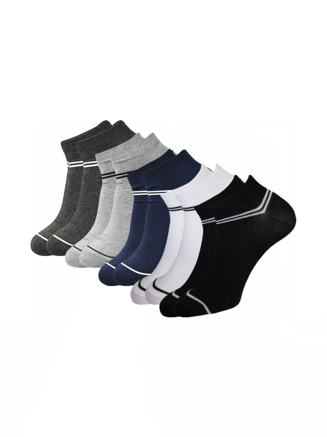 Akeeta Men Pack of 5 Cotton Assorted Striped Ankle Length Socks - view 1