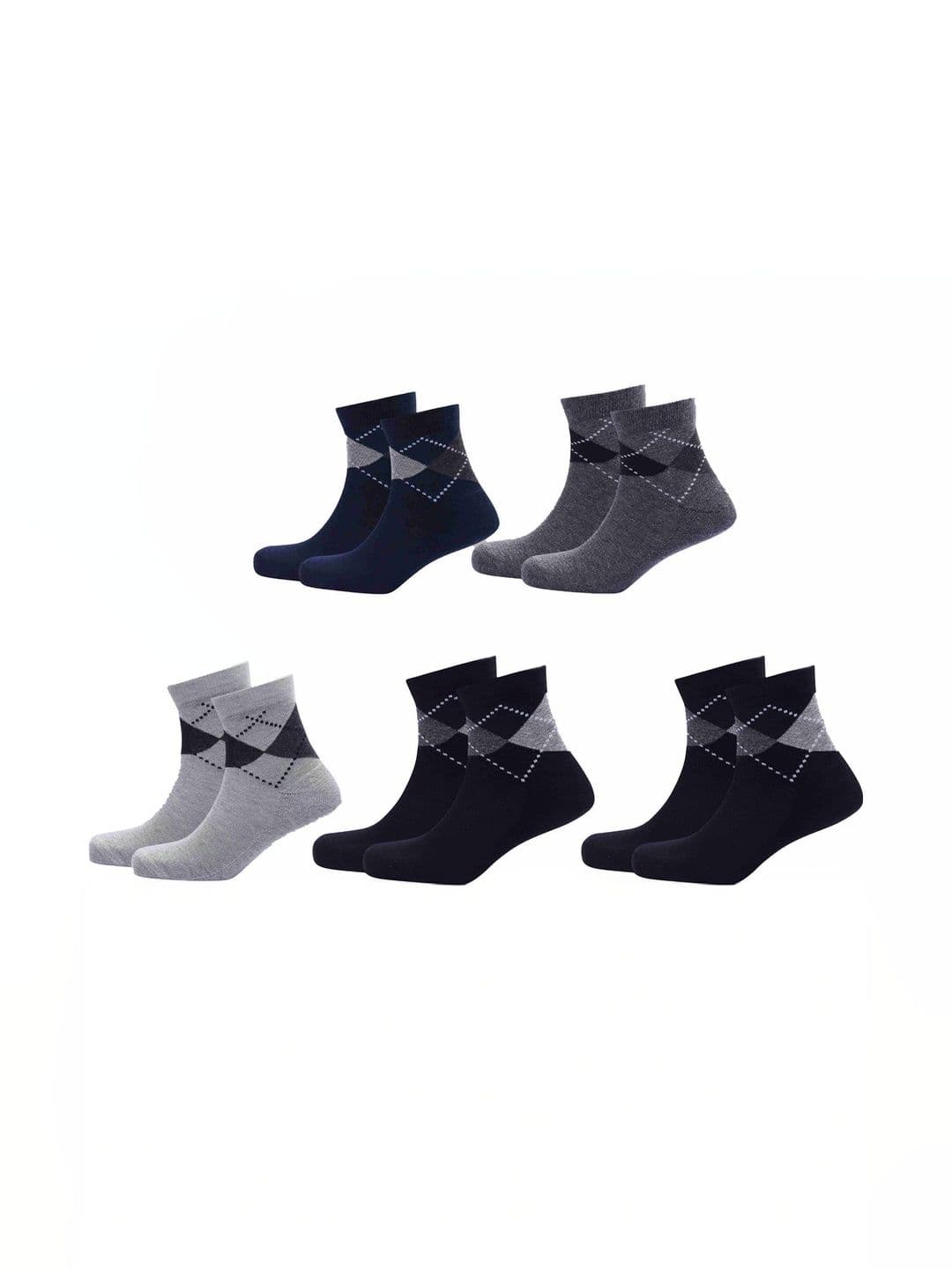 akeet trend Men Pack of 5 Cotton Assorted Patterned Ankle Length Socks - view 1
