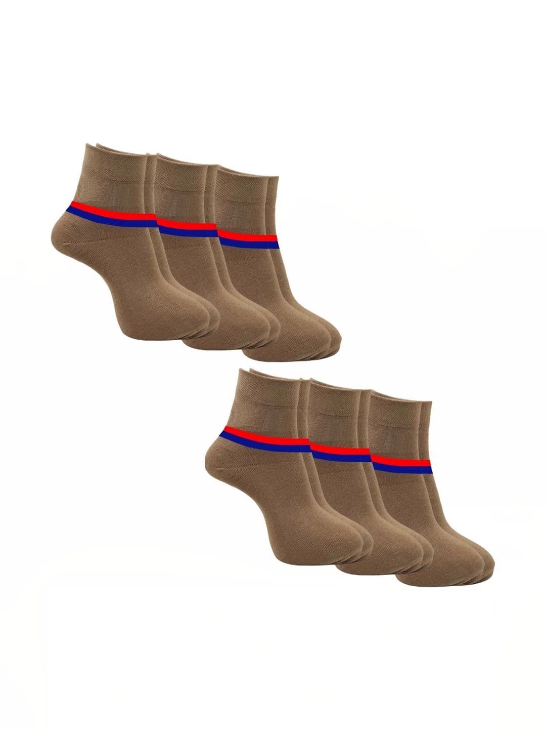 Akeeta Men Pack of 6 Cotton Assorted Colourblocked Above Ankle Socks - view 1