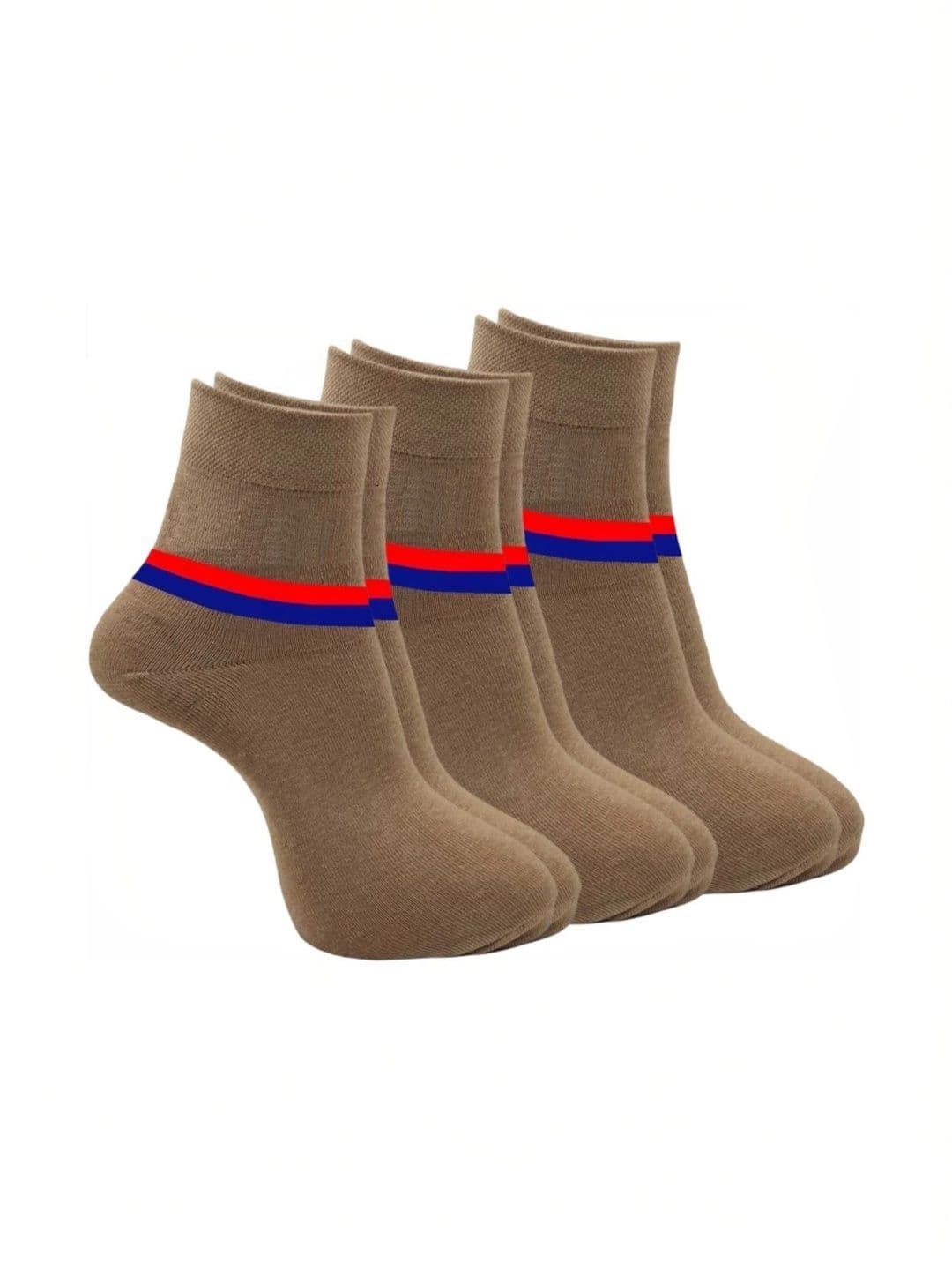 Akeeta Men Pack of 3 Cotton Assorted Striped Ankle Length Socks - view 1