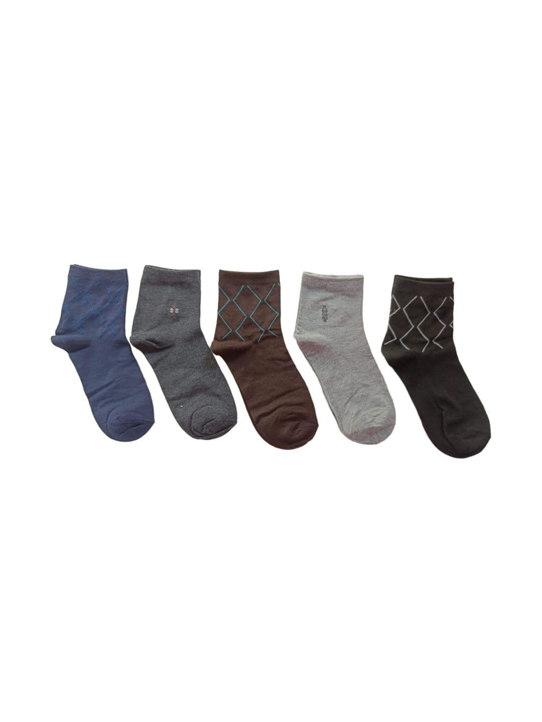 Akeeta Men Pack of 5 Cotton Assorted Patterned Ankle Length Socks - view 1