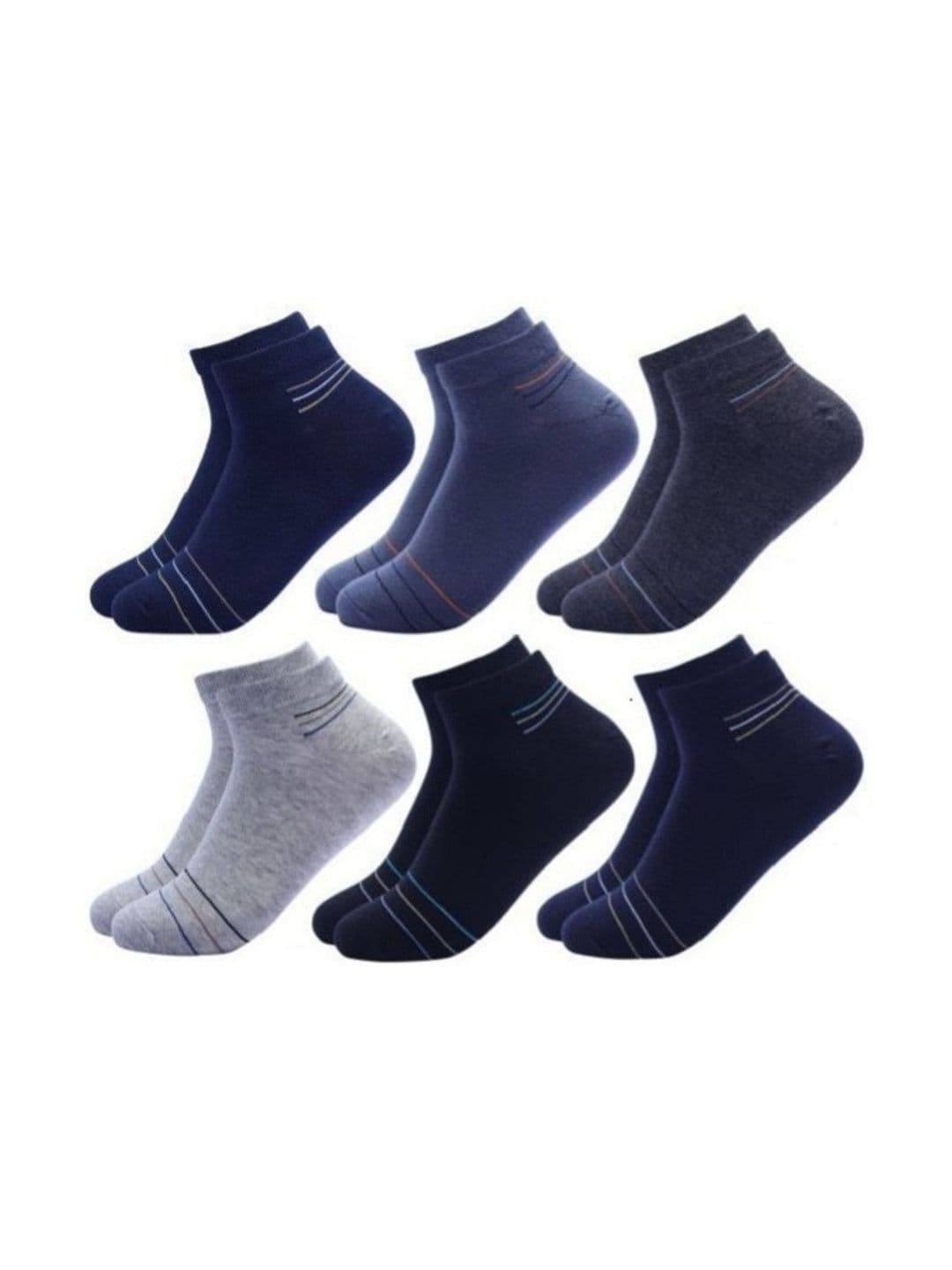 akeet trend Men Pack of 6 Cotton Assorted Striped Ankle Length Socks - view 1