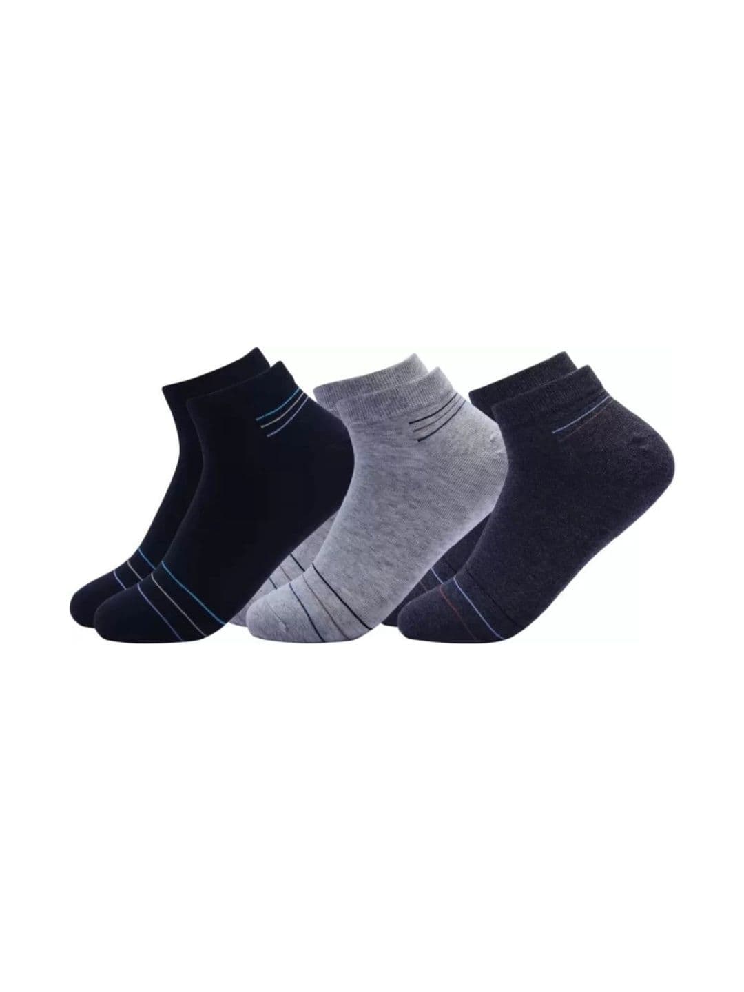 akeet trend Men Pack of 3 Cotton Assorted Striped Ankle Length Socks - view 1