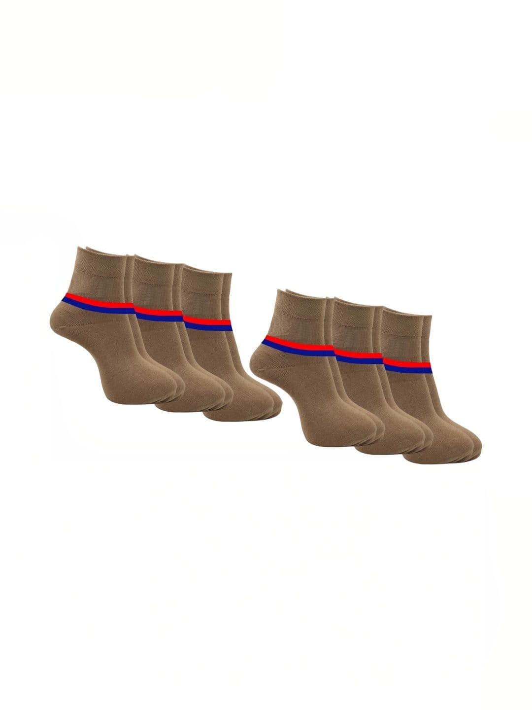 Akeeta Men Pack of 6 Cotton Assorted Striped Ankle Length Socks - view 1