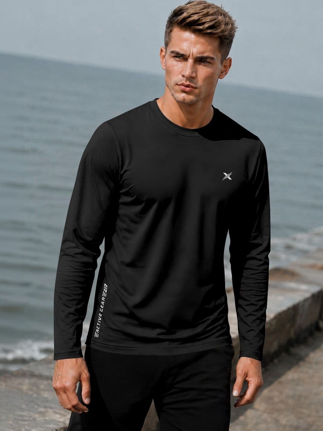 MODA RAPIDO X FITNESS EXCHANGE Men Brand Logo Printed Dri-FIT T-shirt - view 1