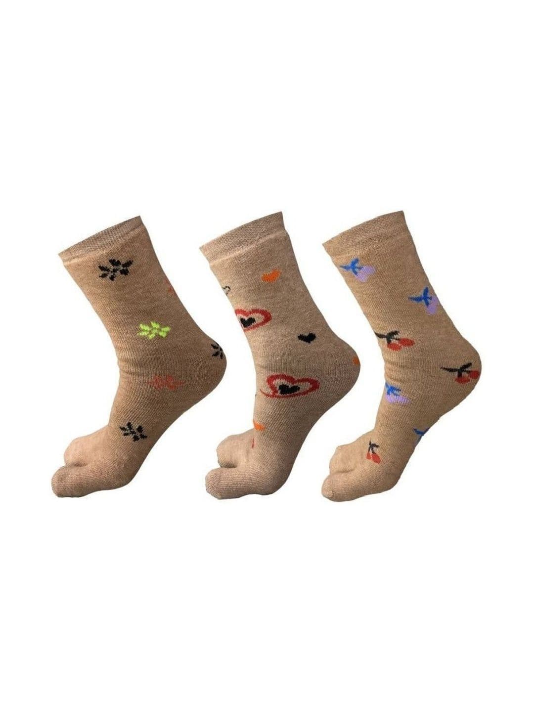 Akeeta Men Pack of 3 Cotton Assorted Patterned Calf Length Socks - view 1