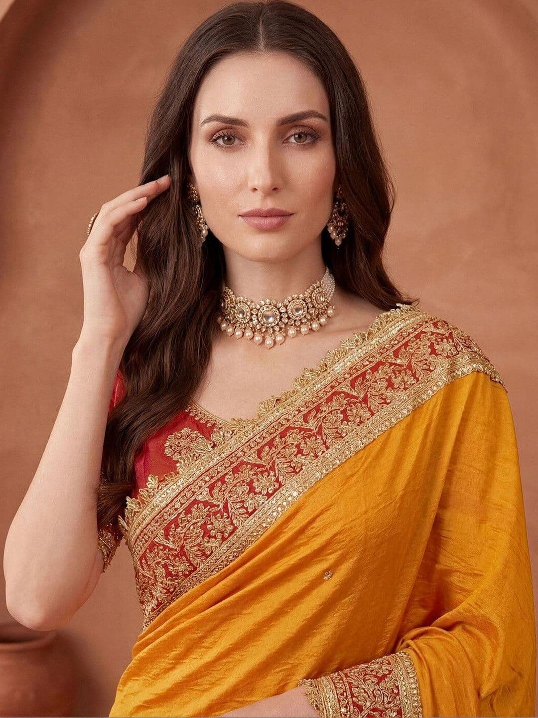 all about you Embroidered Art Silk Saree - view 1