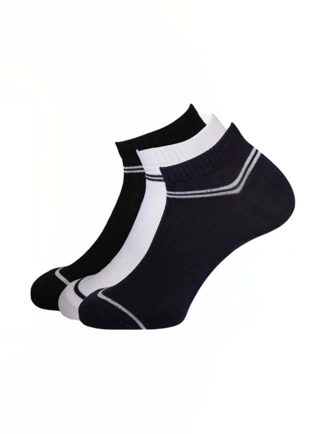 Akeeta Men Pack of 3 Cotton Assorted Striped Ankle Length Socks - view 1