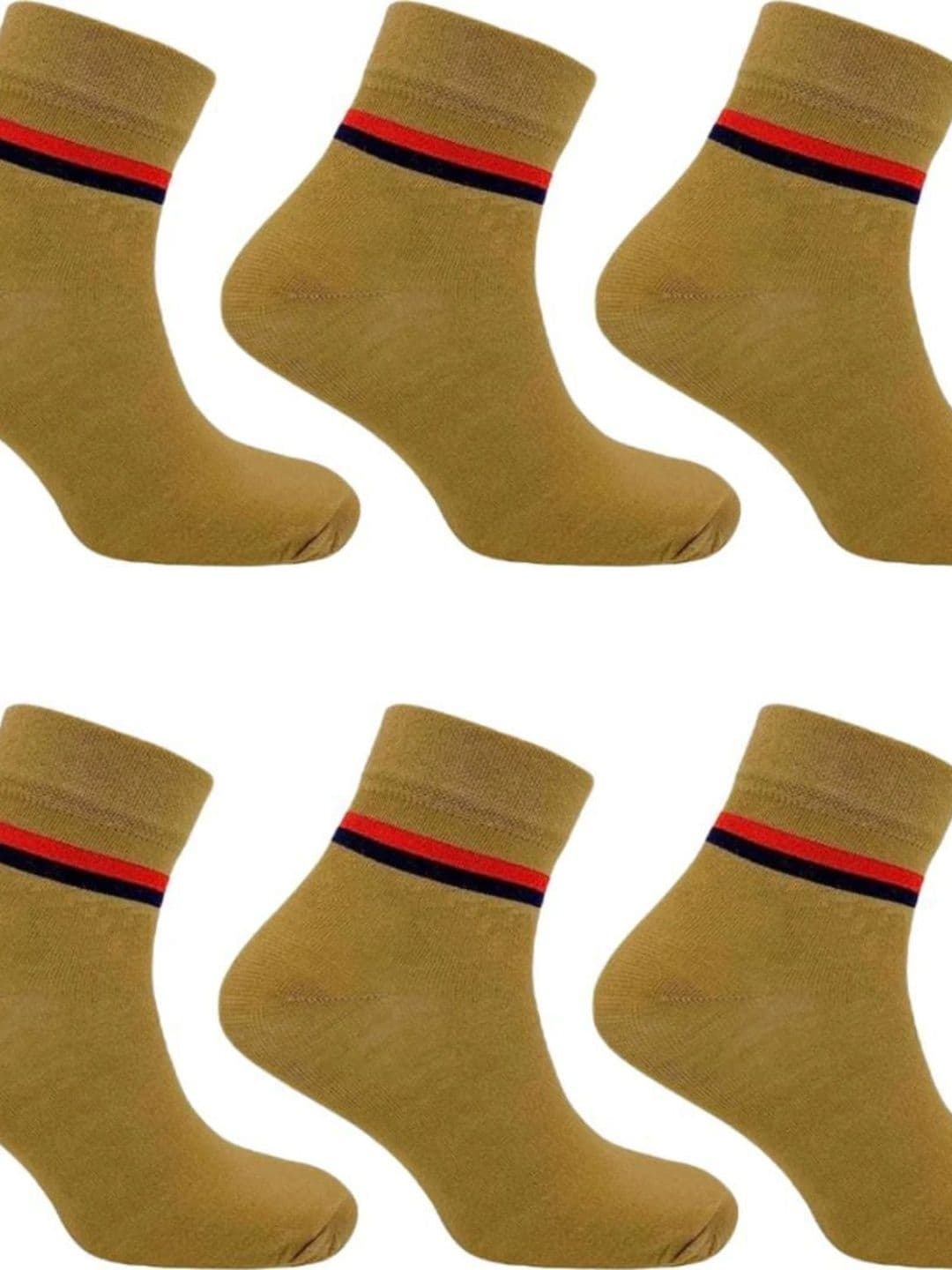 Akeeta Men Pack of 6 Cotton Assorted Striped Ankle Length Socks - view 1