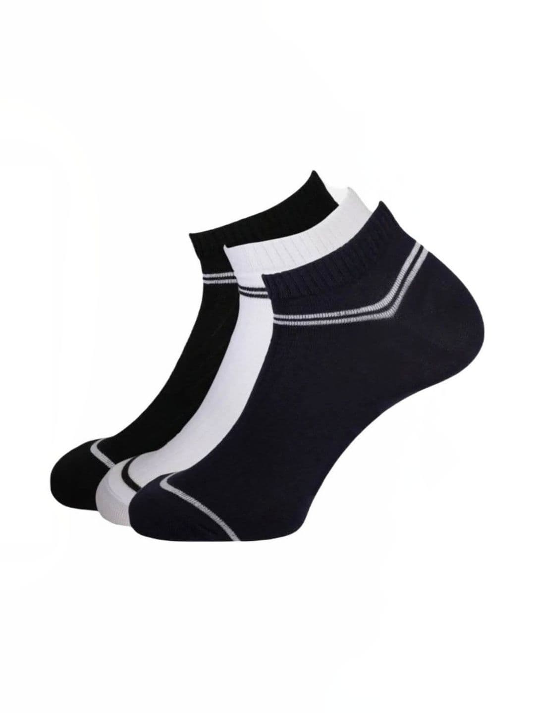 akeet trend Men Pack of 3 Cotton Assorted Striped Ankle Length Socks - view 1