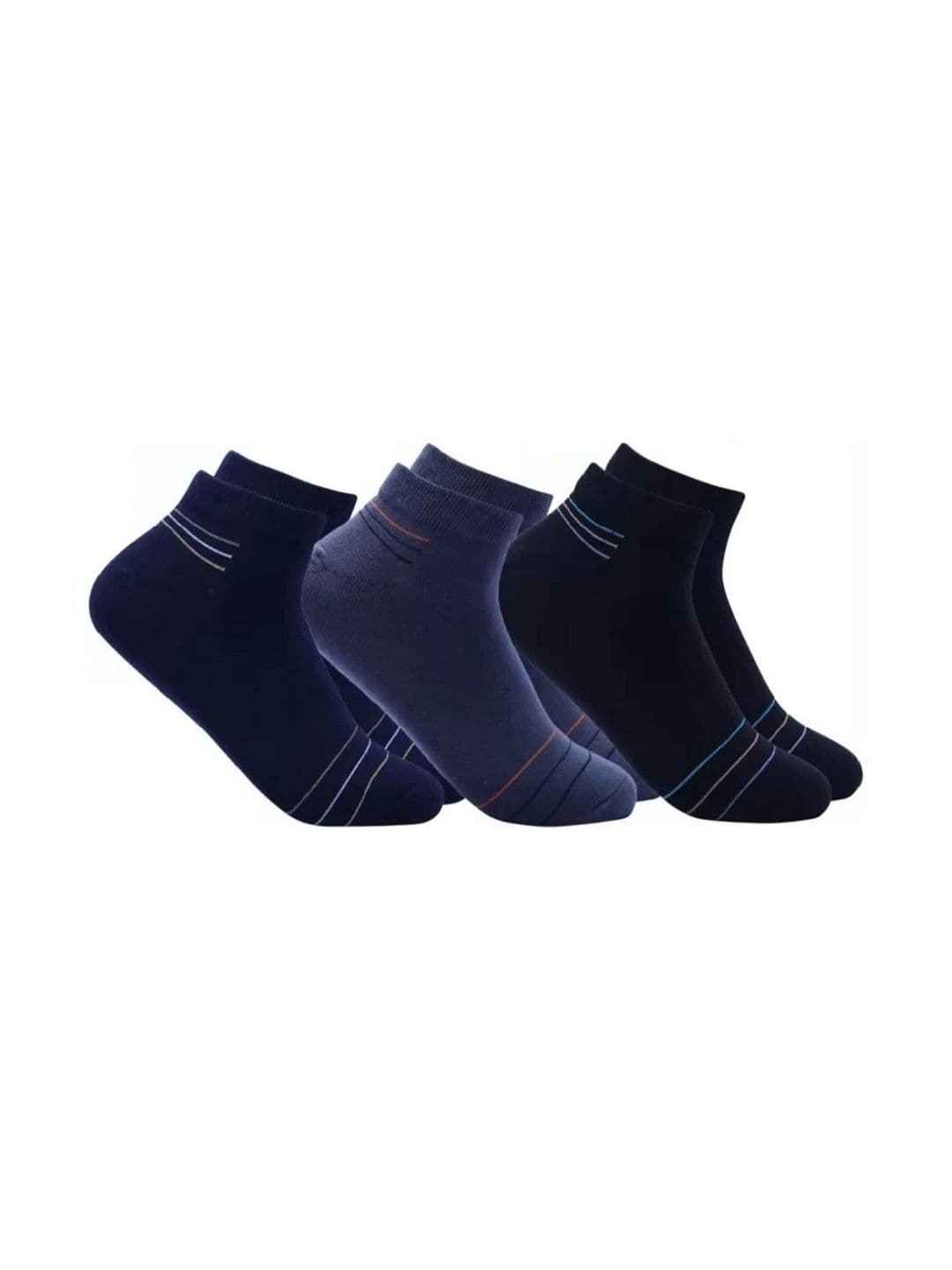 akeet trend Men Pack of 3 Cotton Assorted Striped Ankle Length Socks - view 1