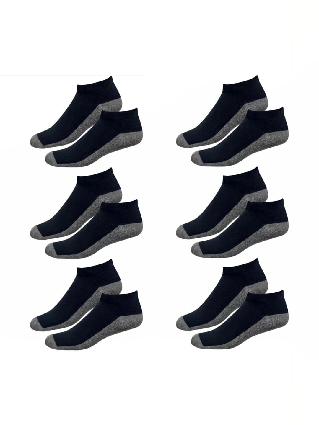 Akeeta Men Pack of 6 Cotton Assorted Colourblocked Ankle Length Socks - view 1