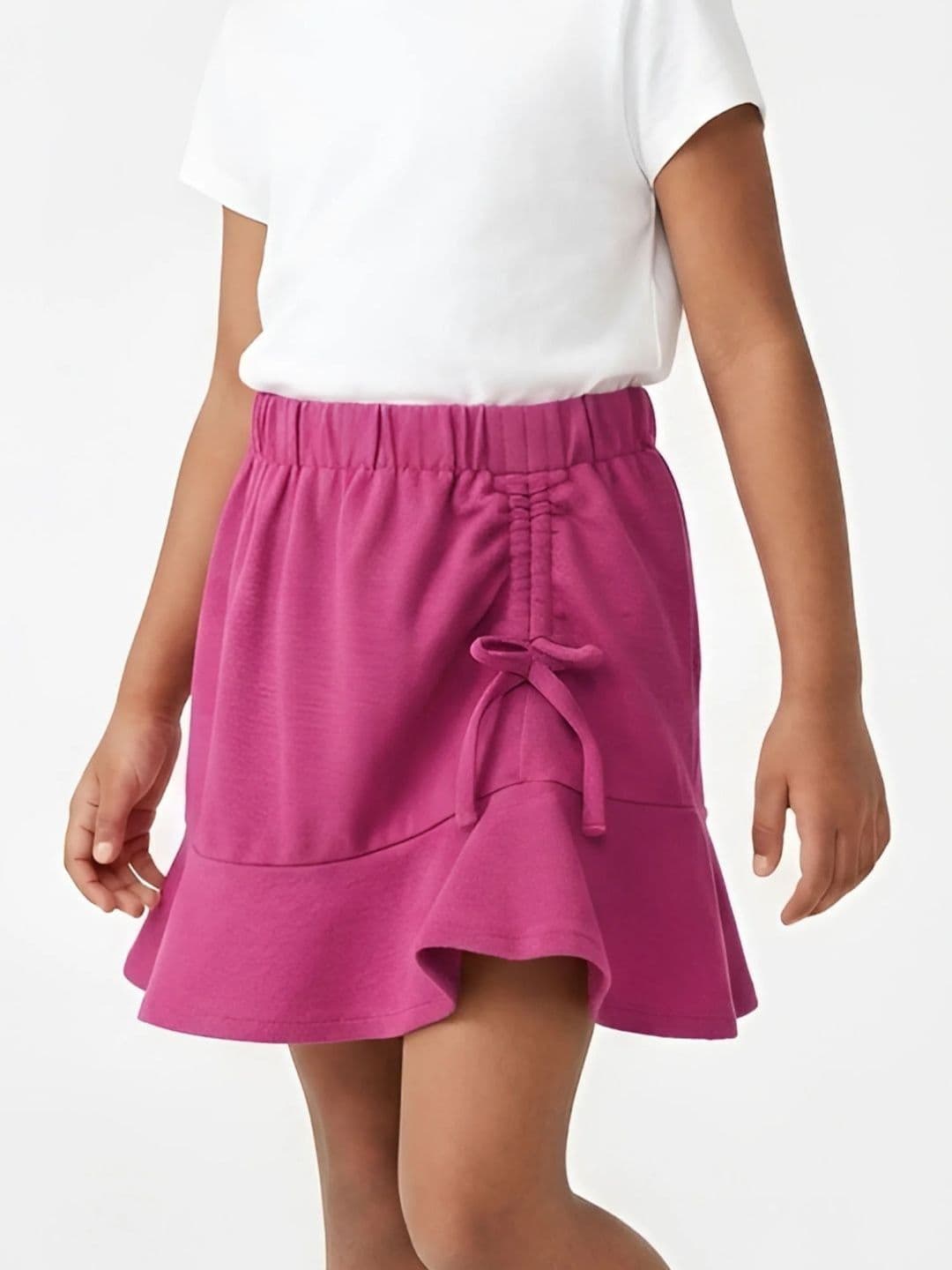 Hopscotch Girls Chiffon Frills Bows and Ruffles Above Knee Flared Skirt - view 1