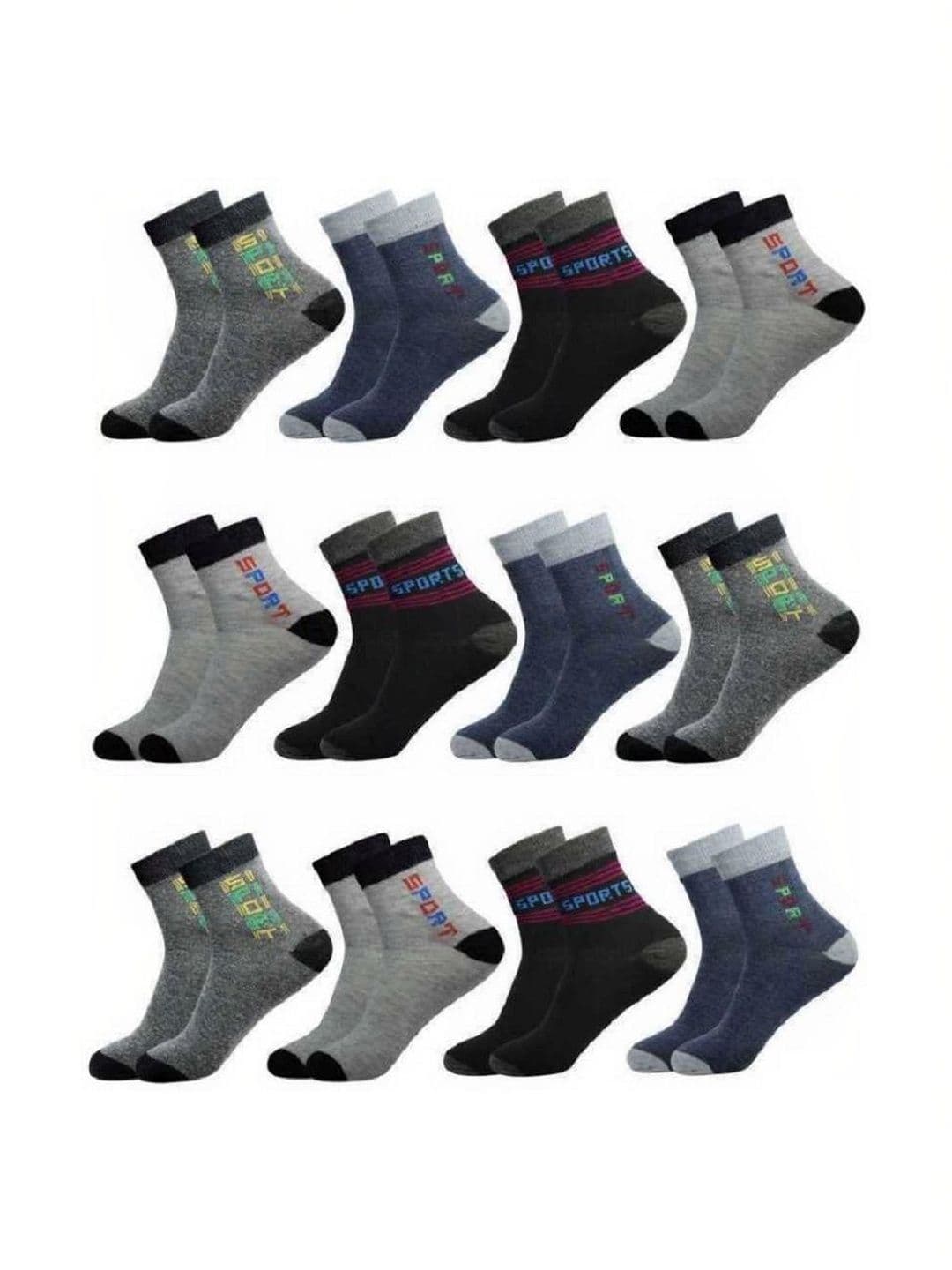 Akeeta Men Cotton Assorted Colourblocked Ankle Length Socks - view 1