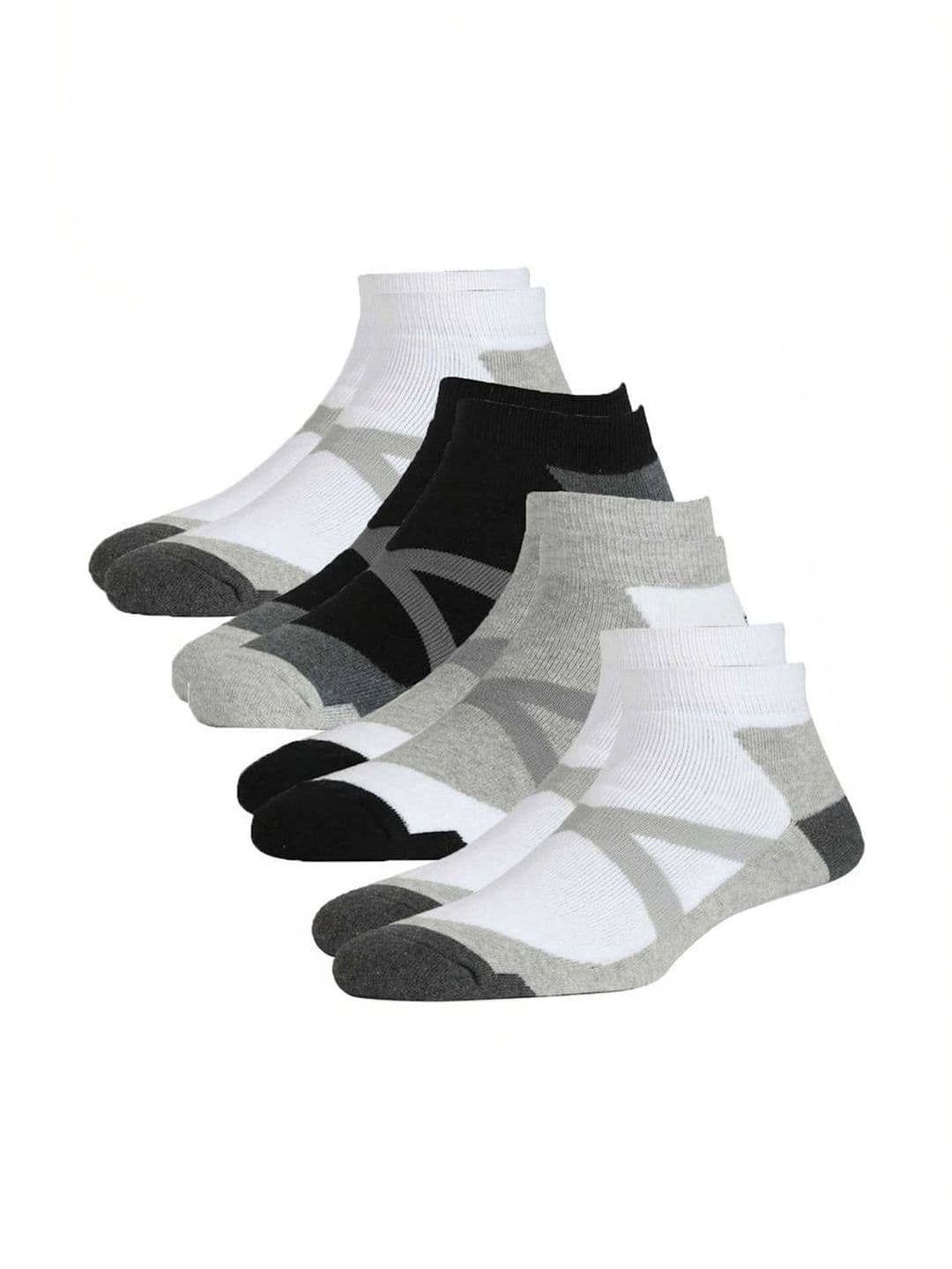 akeet trend Men Pack of 5 Cotton Assorted Colourblocked Ankle Length Socks - view 1
