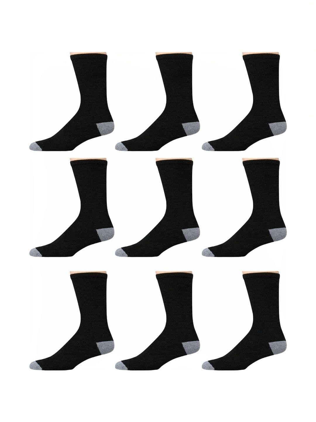 Akeeta Men Pack of 9 Cotton Assorted Colourblocked Calf Length Socks - view 1
