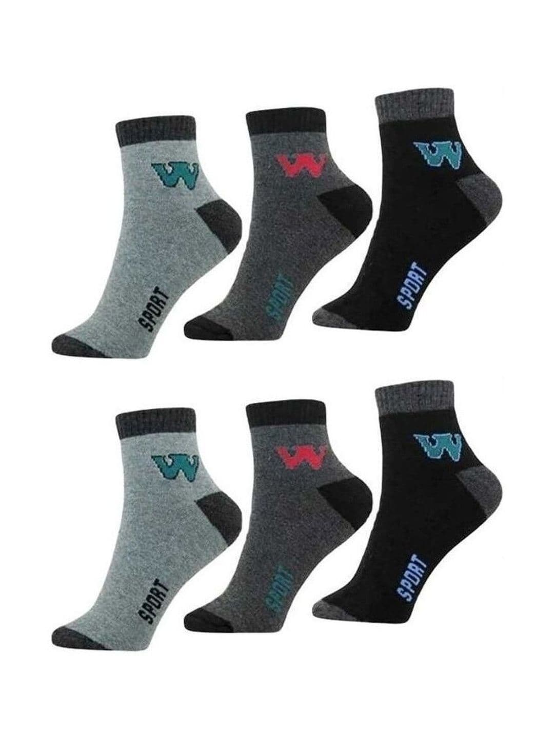 Akeeta Men Pack of 6 Cotton Assorted Colourblocked Ankle Length Socks - view 1