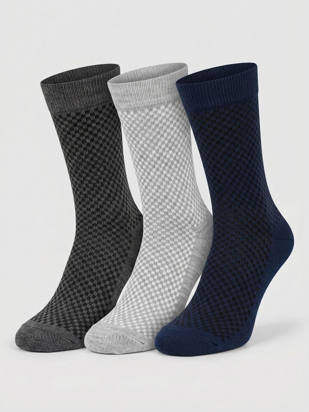 Moda Rapido Men Pack of 3 Cotton Blend Patterned Calf Length Socks - view 1