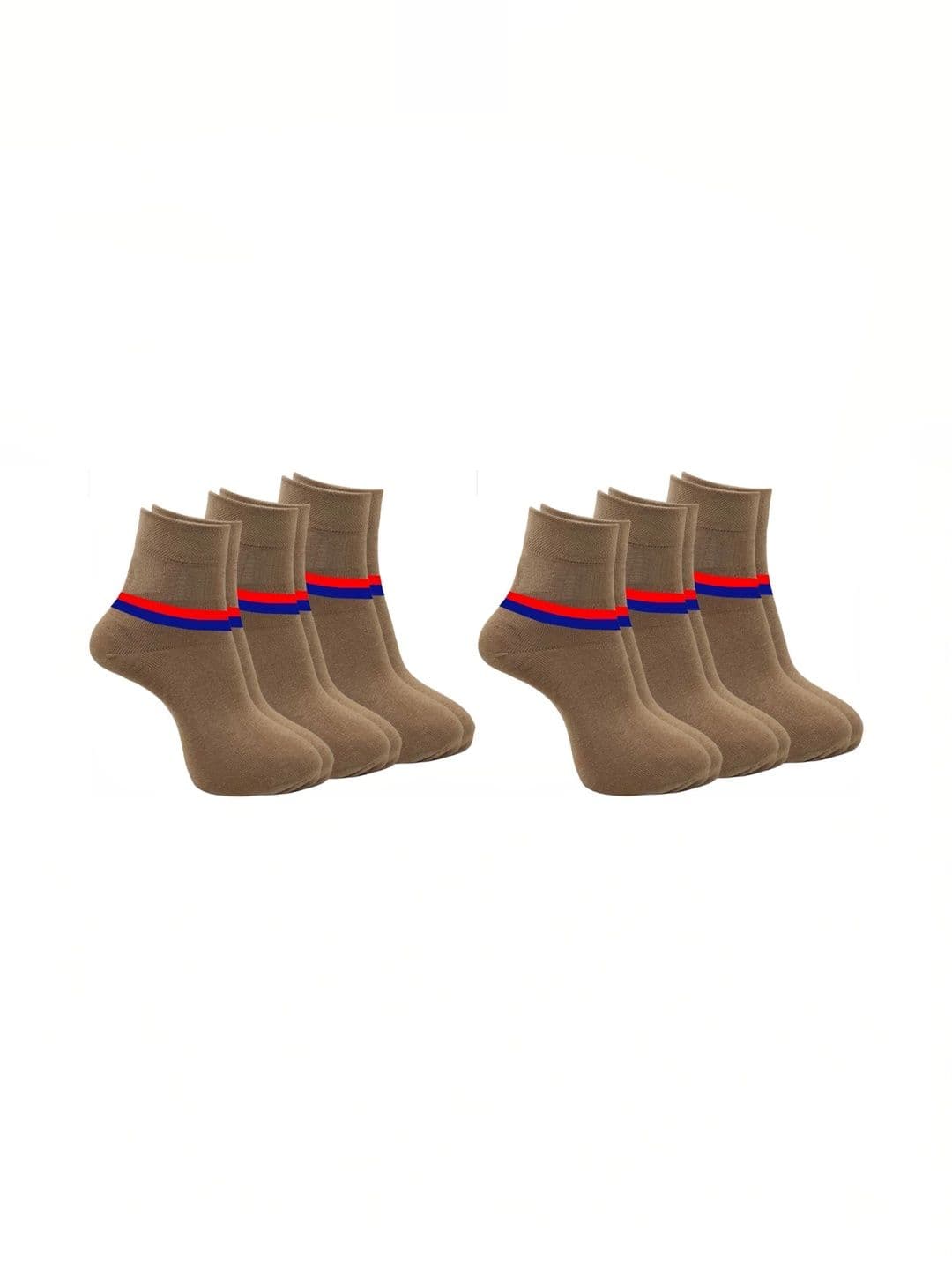 Akeeta Men Pack of 6 Cotton Assorted Colourblocked Ankle Length Socks - view 1