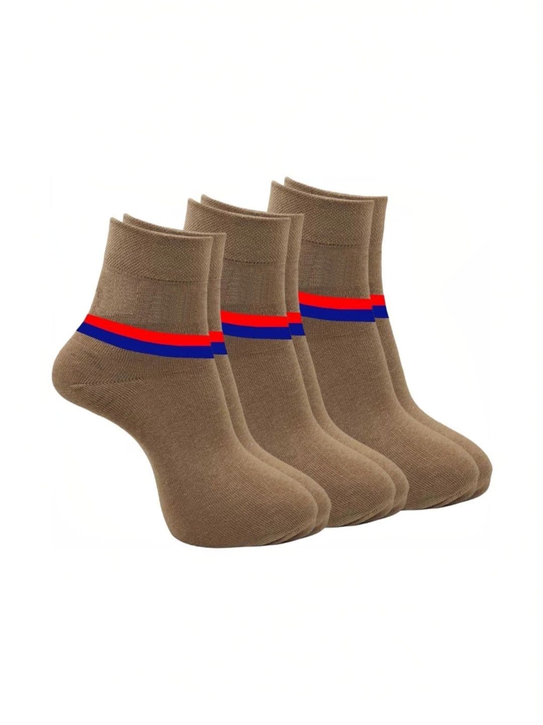 akeet trend Men Pack of 3 Cotton Assorted Striped Ankle Length Socks - view 1