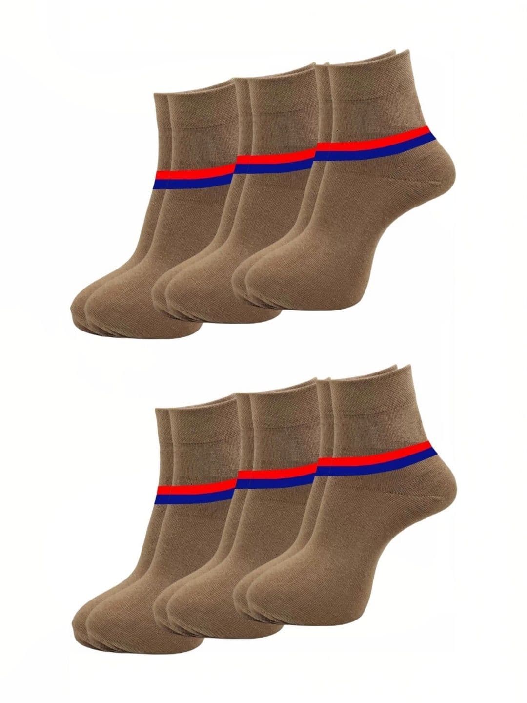 Akeeta Men Pack of 6 Cotton Assorted Striped Ankle Length Socks - view 1
