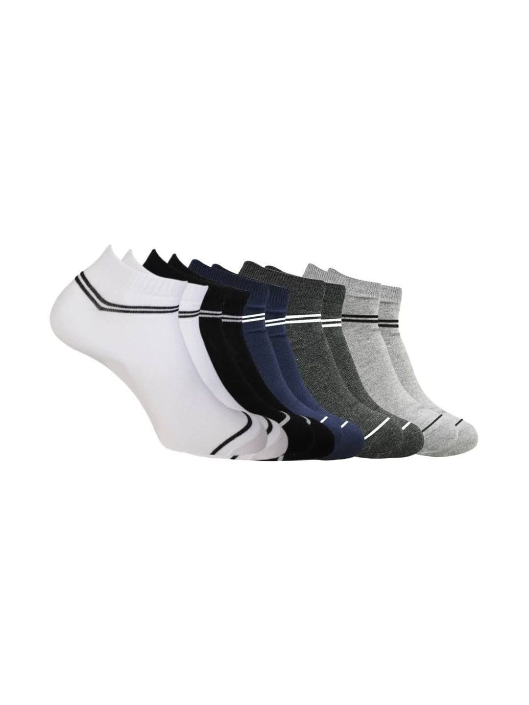 akeet trend Men Pack of 5 Cotton Assorted Striped Ankle Length Socks - view 1