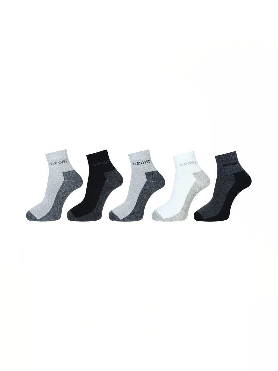 Akeeta Men Pack of 5 Cotton Assorted Colourblocked Ankle Length Socks - view 1