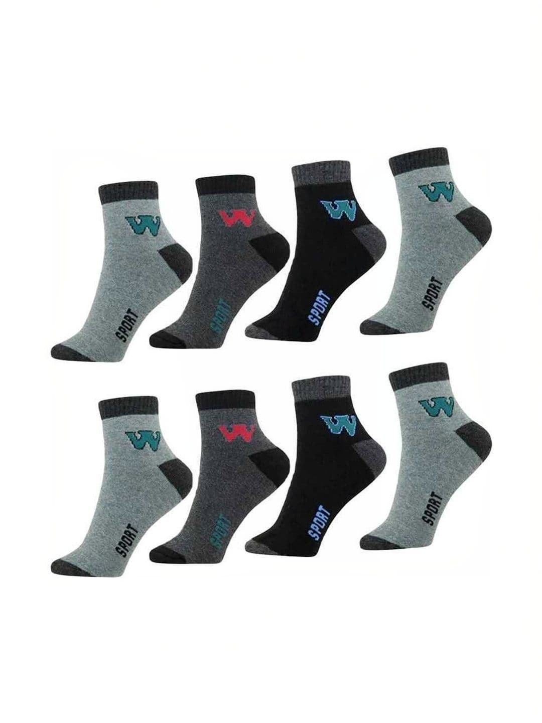 Akeeta Men Pack of 8 Cotton Assorted Patterned Ankle Length Socks - view 1