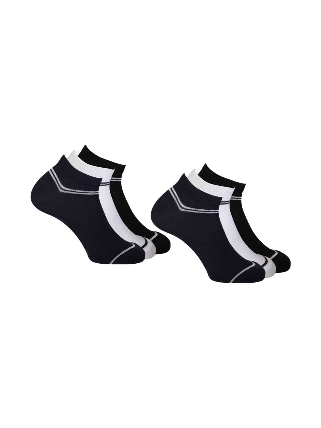 Akeeta Men Pack of 6 Cotton Assorted Striped Ankle Length Socks - view 1