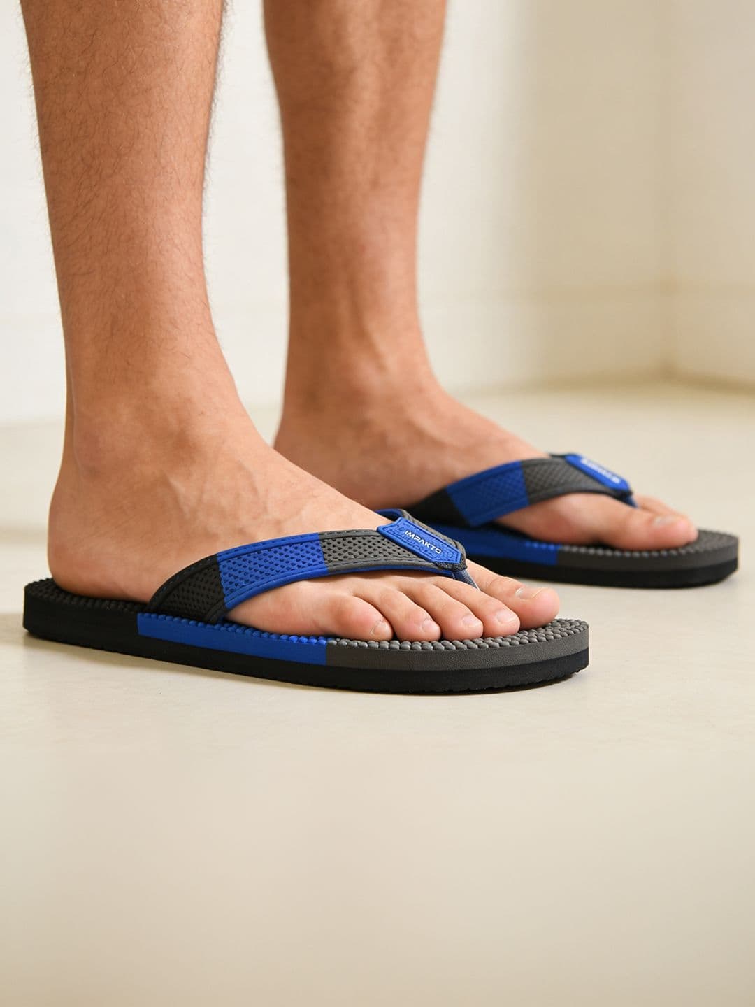 IMPAKTO Men Orthopedic Acupressure Flip Flop With Foot Massage Textured Cushion Footbed - view 1