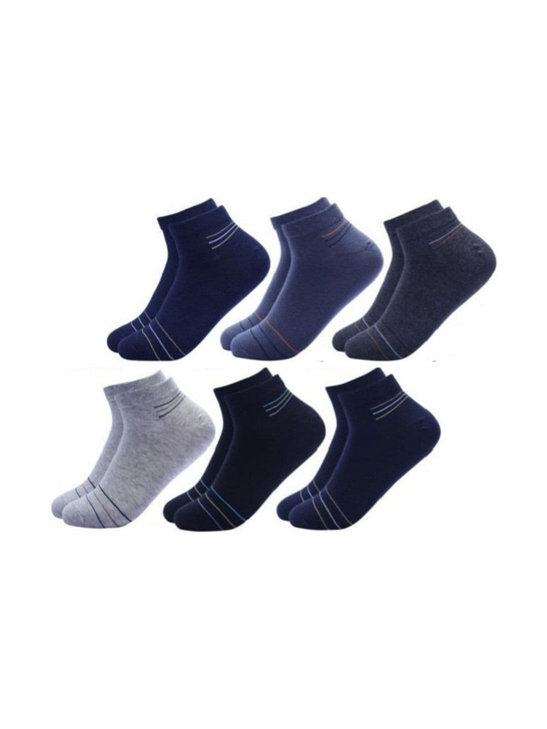 akeet trend Men Pack of 6 Cotton Assorted Striped Ankle Length Socks - view 1