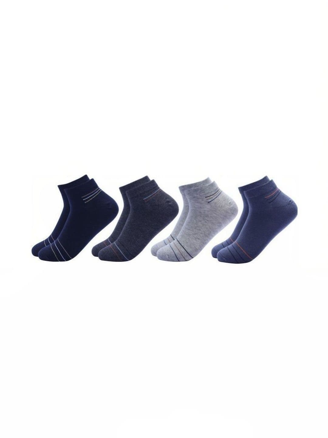 Akeeta Men Pack of 4 Cotton Assorted Colourblocked Ankle Length Socks - view 1