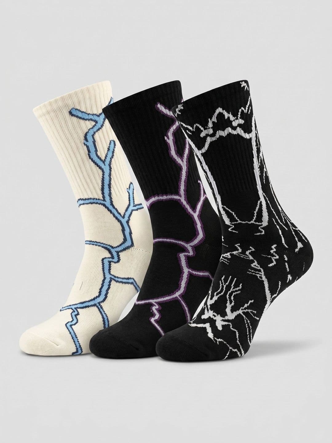 Moda Rapido Men Pack of 3 Cotton Blend Patterned Calf Length Socks - view 1