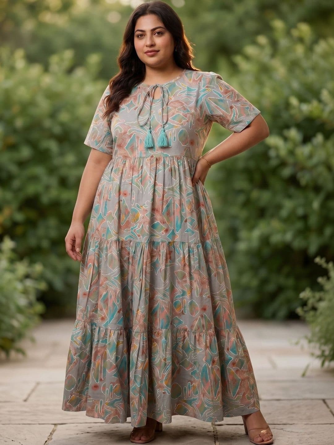 Sangria Print Maxi Dress - view 1
