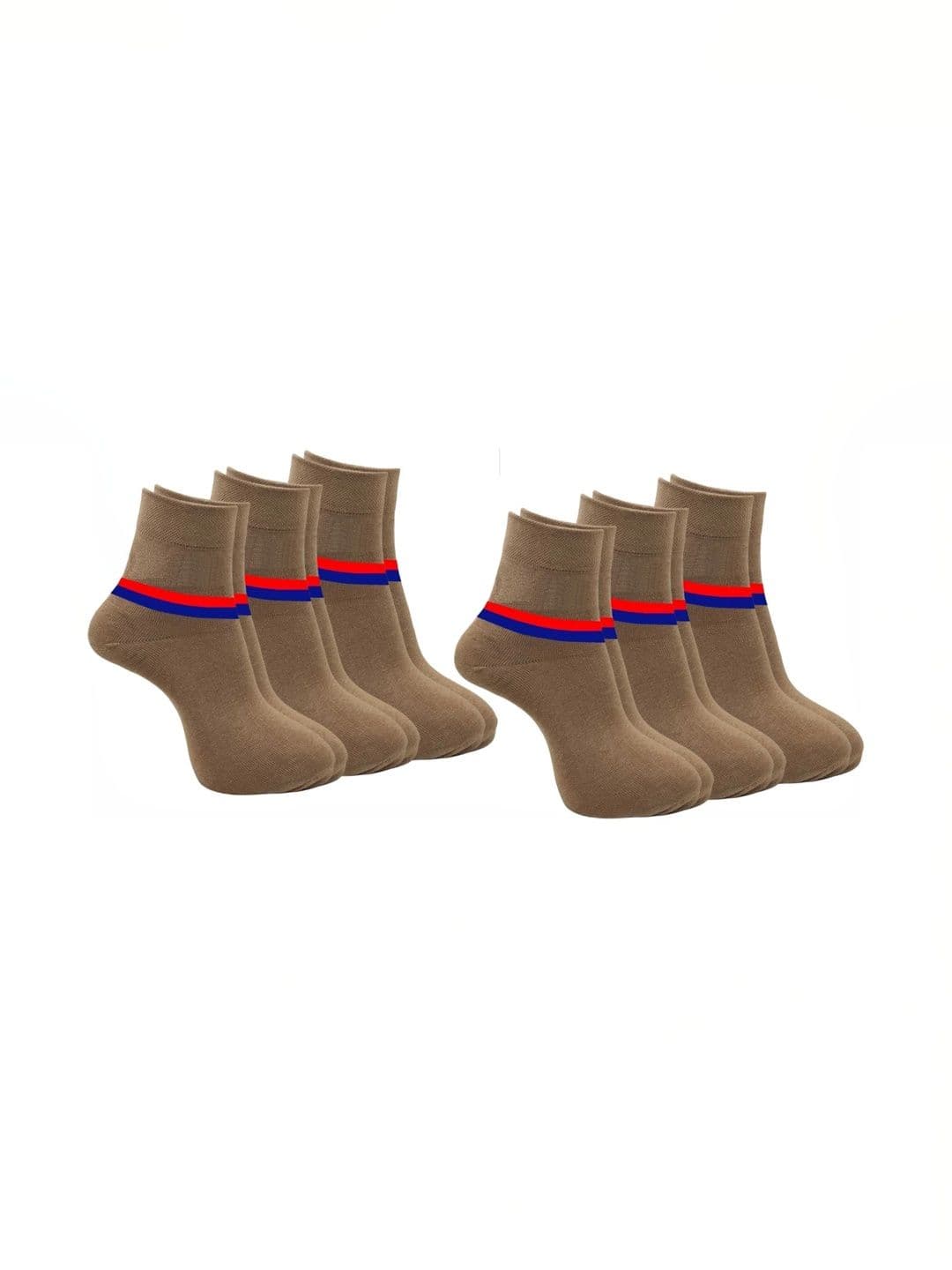 Akeeta Men Pack of 6 Cotton Assorted Colourblocked Above Ankle Socks - view 1