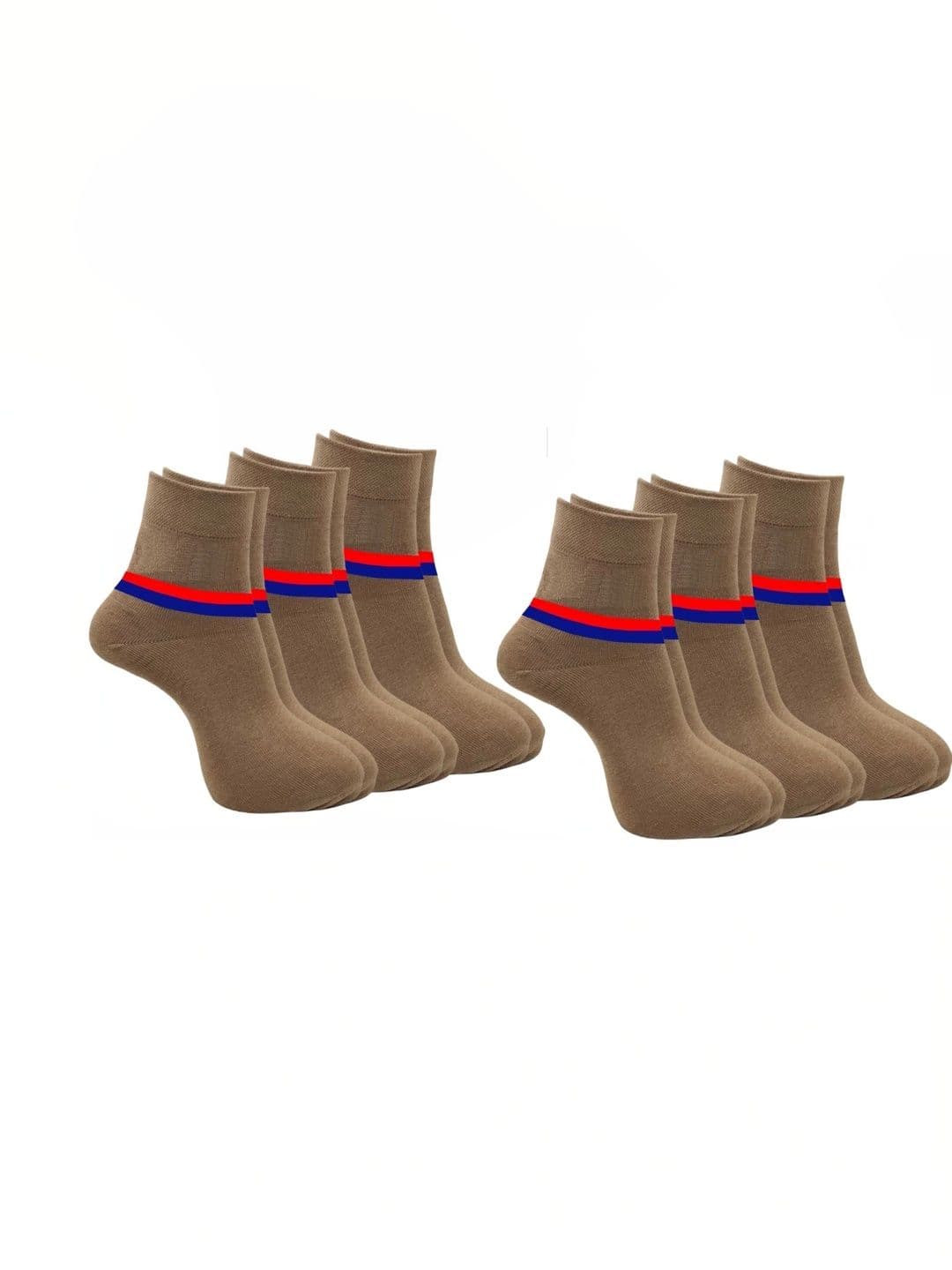Akeeta Men Pack of 6 Cotton Assorted Colourblocked Ankle Length Socks - view 1