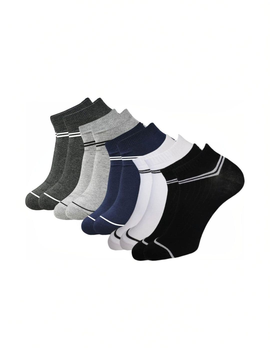 Akeeta Men Pack of 5 Cotton Assorted Striped Ankle Length Socks - view 1