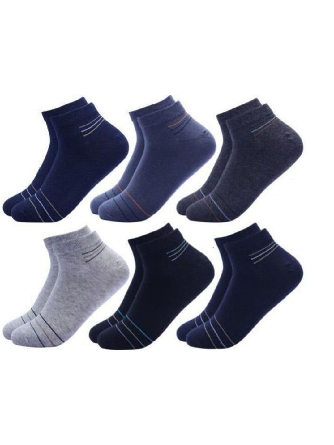 Akeeta Men Pack of 6 Cotton Assorted Striped Ankle Length Socks - view 1