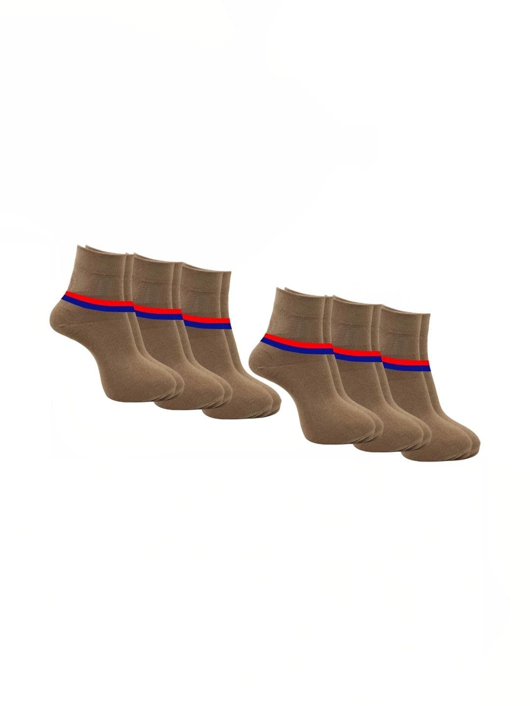 Akeeta Men Pack of 6 Cotton Assorted Striped Ankle Length Socks - view 1
