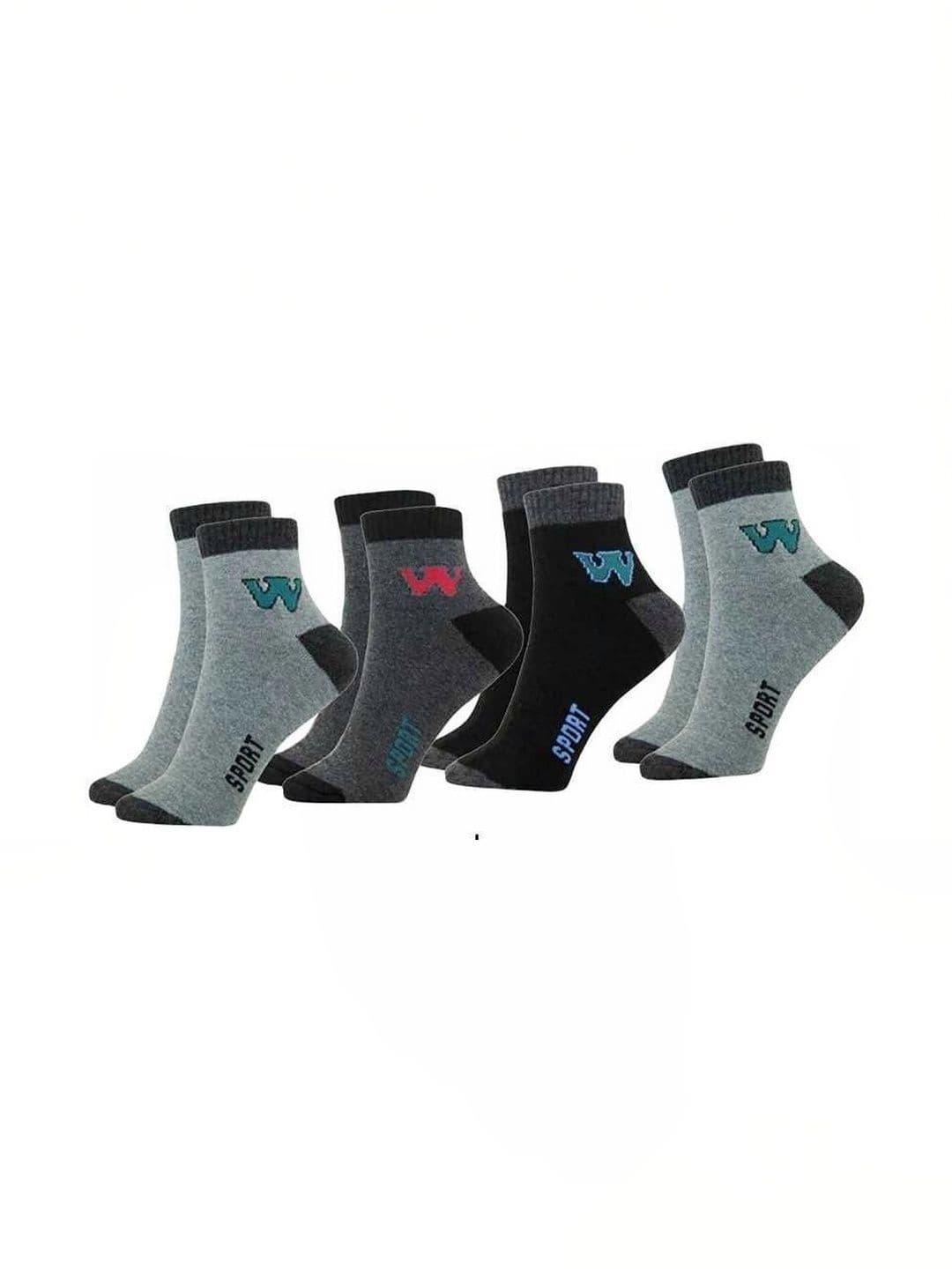 Akeeta Men Pack of 4 Cotton Assorted Patterned Ankle Length Socks - view 1